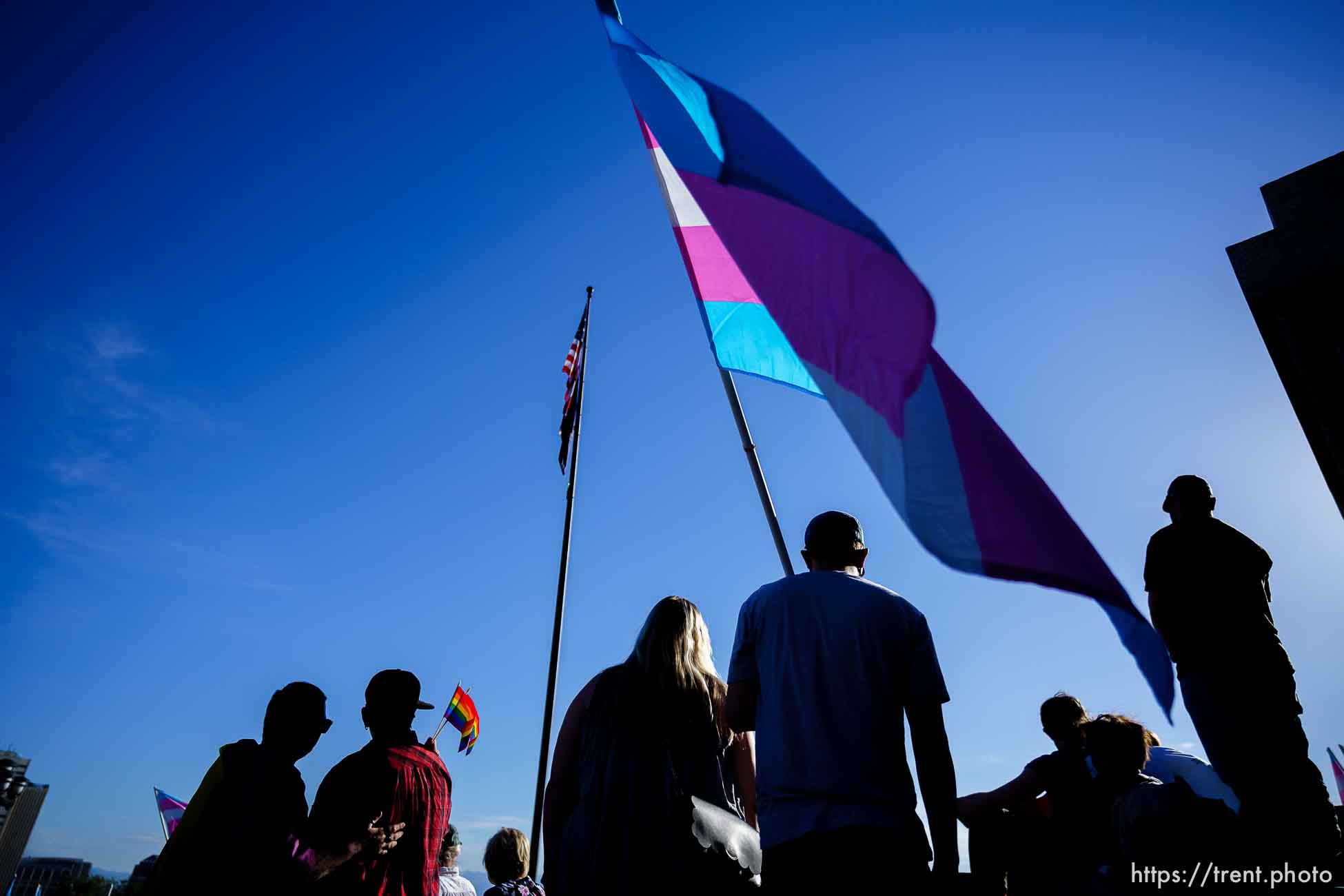 (Trent Nelson  |  The Salt Lake Tribune) A rally put on by Friends, Allies and Mentors of the LGBTQ+ Community, a nonprofit organization created by educators, at the state Capitol in Salt Lake City on Tuesday, May 18, 2021.