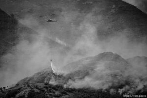 (Trent Nelson  |  The Salt Lake Tribune) East Canyon Fire burns north of East Canyon State Park, on Tuesday, June 8, 2021.