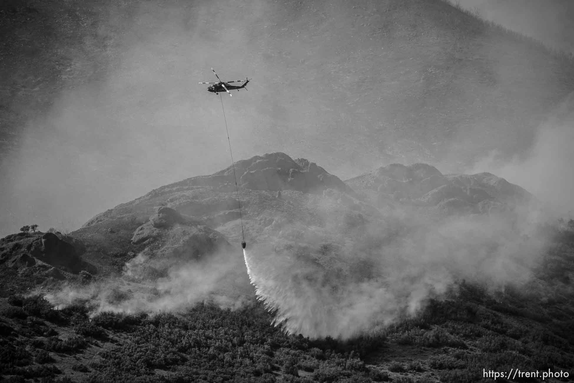 (Trent Nelson  |  The Salt Lake Tribune) East Canyon Fire burns north of East Canyon State Park, on Tuesday, June 8, 2021.