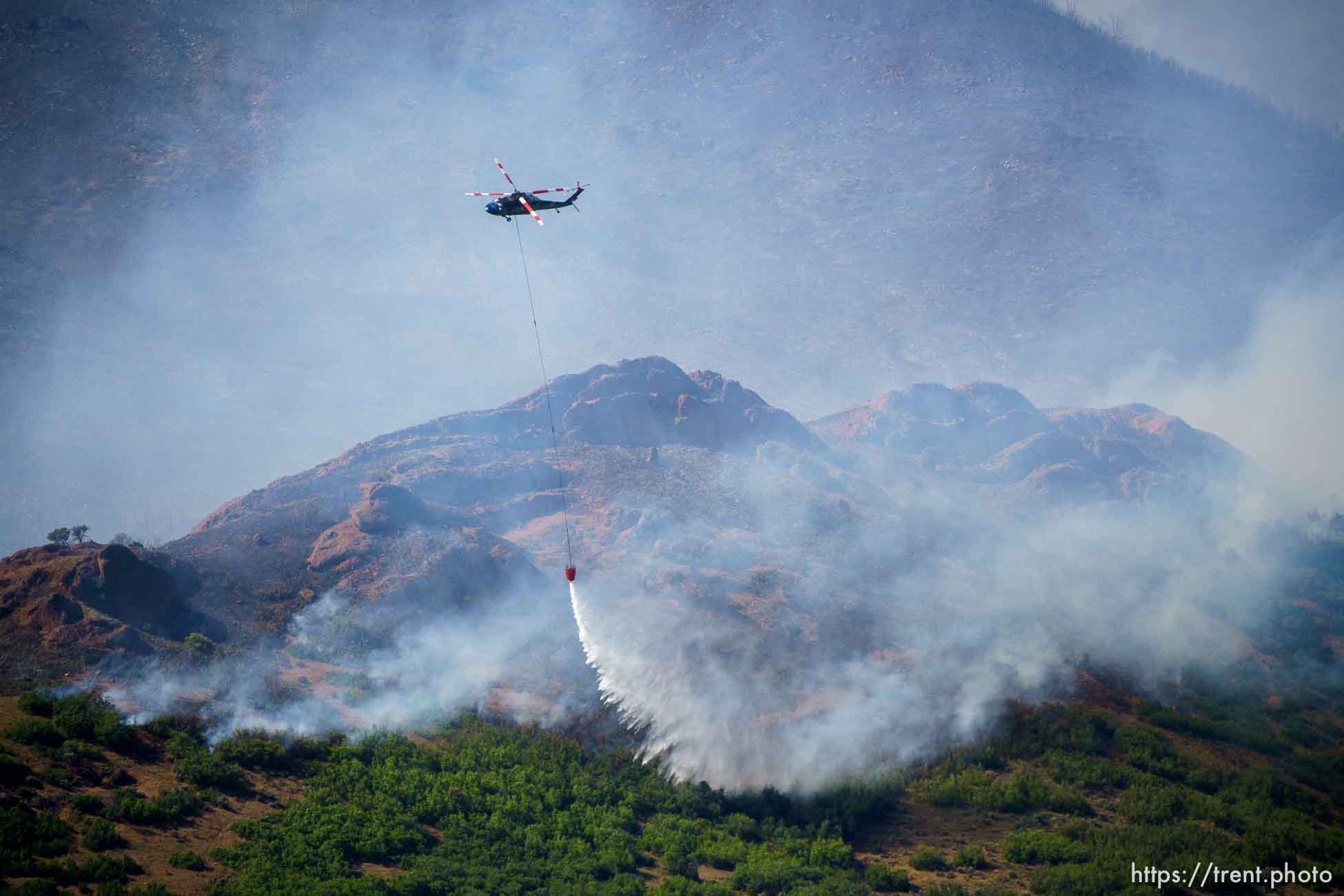 (Trent Nelson  |  The Salt Lake Tribune) East Canyon Fire burns north of East Canyon State Park, on Tuesday, June 8, 2021.