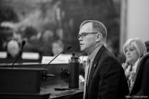 (Trent Nelson  |  The Salt Lake Tribune) Rep. Steve Waldrip, R-Eden, at a meeting of the Education Interim Committee at the State Capitol in Salt Lake City on Wednesday, June 16, 2021. Critical race theory in public education was on the agenda.