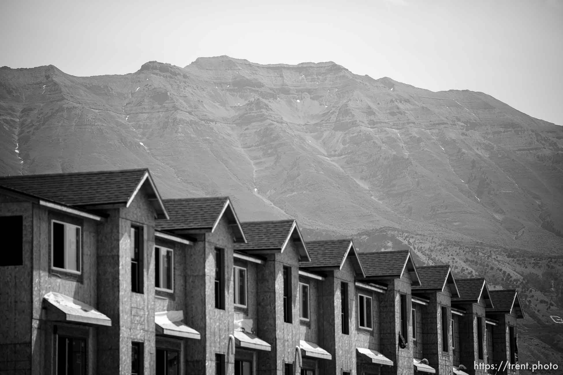 (Trent Nelson  |  The Salt Lake Tribune) Construction of new units at The Meadows in American Fork on Wednesday, June 23, 2021.