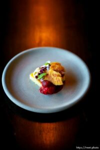 (Trent Nelson  |  The Salt Lake Tribune) Olive oil cake at Table X in Salt Lake City on Wednesday, June 23, 2021.