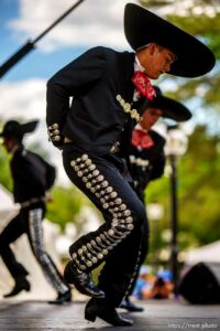 (Trent Nelson  |  The Salt Lake Tribune) Grupo Folklorico Tollan performs at the Living Traditions festival in Salt Lake City on Saturday, June 26, 2021.