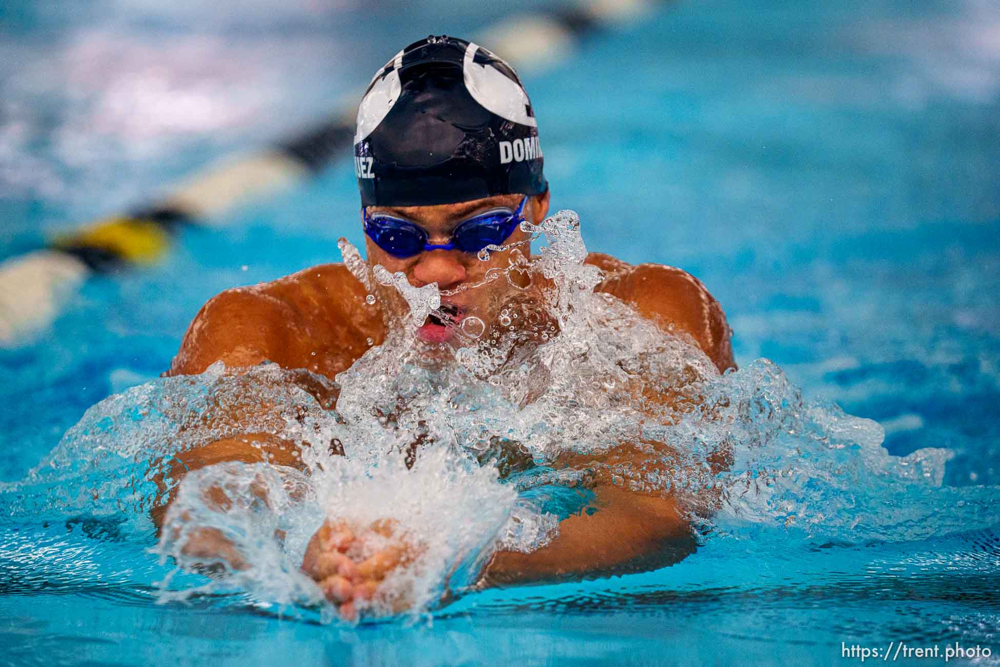 (Trent Nelson  |  The Salt Lake Tribune) BYU swimmer Josue Dominguez will be the only male swimming for the Dominican Republic at the Olympics in Tokyo. Dominguez was photographed at BYU in Provo on Thursday, July 8, 2021.