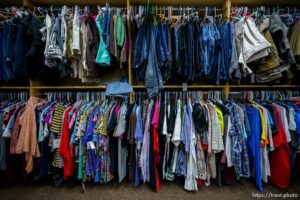 (Trent Nelson  |  The Salt Lake Tribune) Donated clothing at the St. George Youth Futures shelter on Thursday, June 10, 2021.