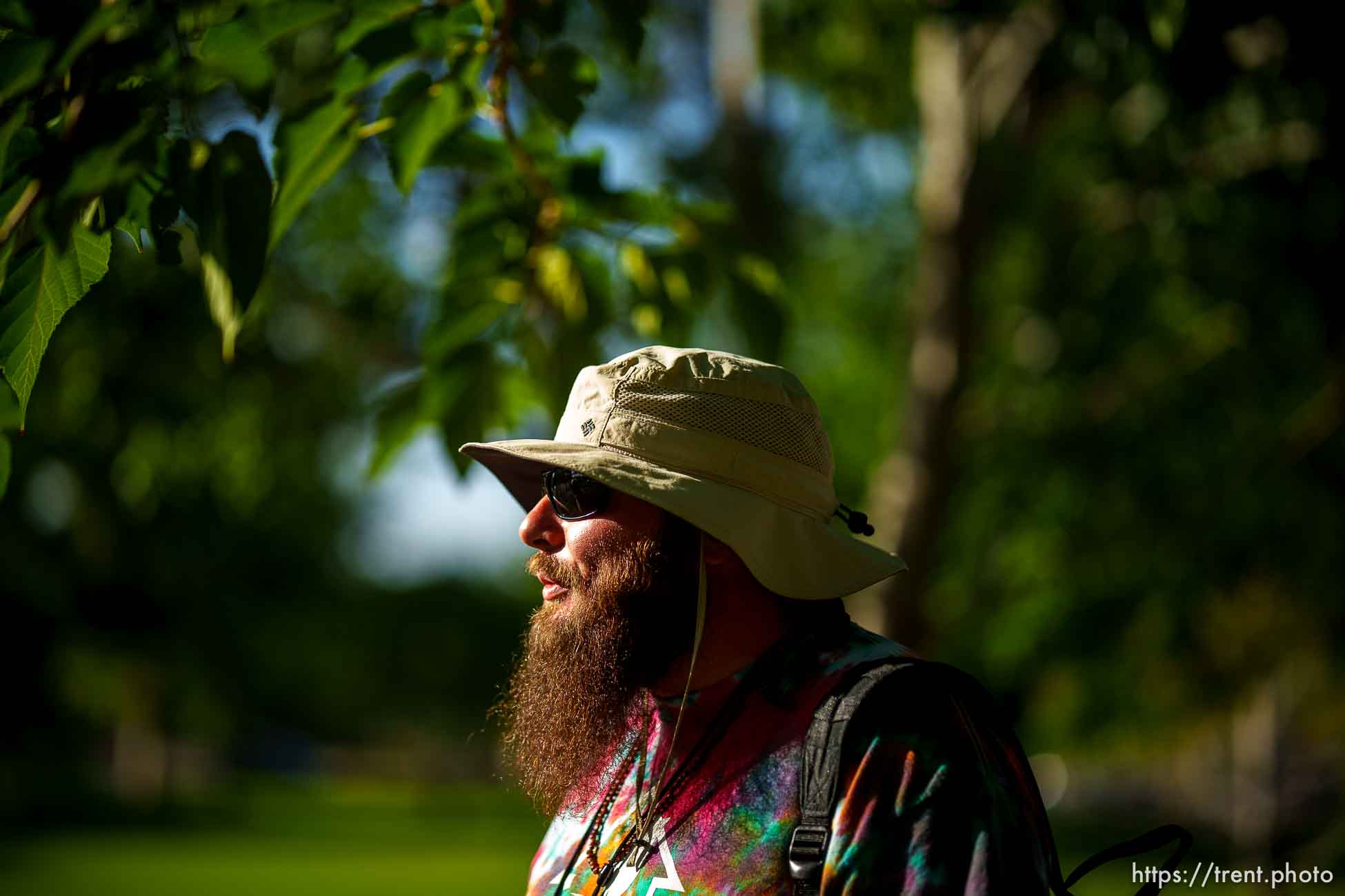 (Trent Nelson  |  The Salt Lake Tribune) Skyler Marshall, street outreach case manager for Youth Futures, doing outreach on Friday, June 11, 2021.