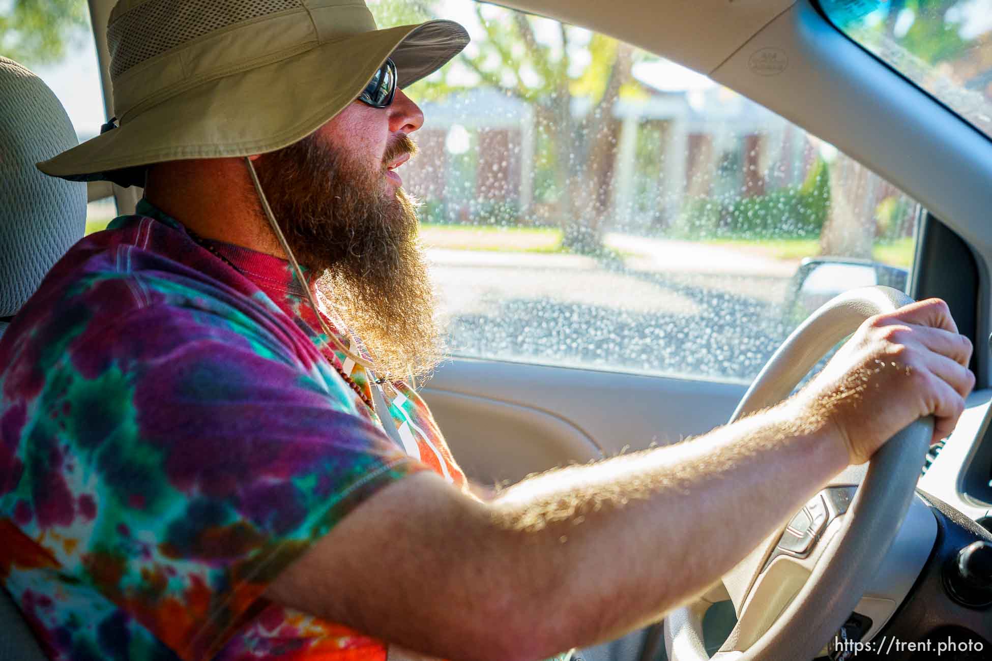 (Trent Nelson  |  The Salt Lake Tribune) Skyler Marshall, street outreach case manager for Youth Futures, doing outreach on Friday, June 11, 2021.