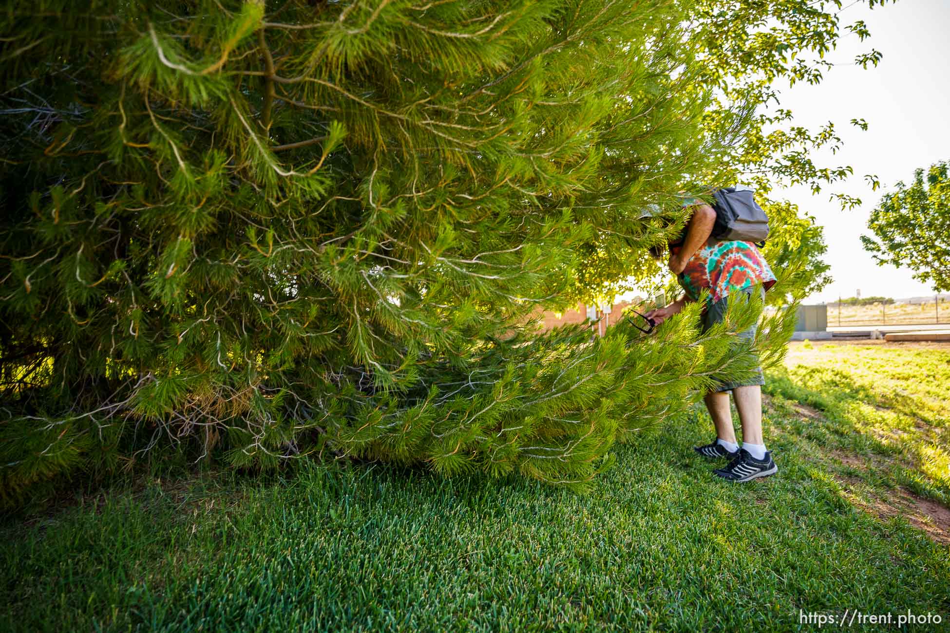 (Trent Nelson  |  The Salt Lake Tribune) Skyler Marshall, street outreach case manager for Youth Futures, doing outreach on Friday, June 11, 2021.