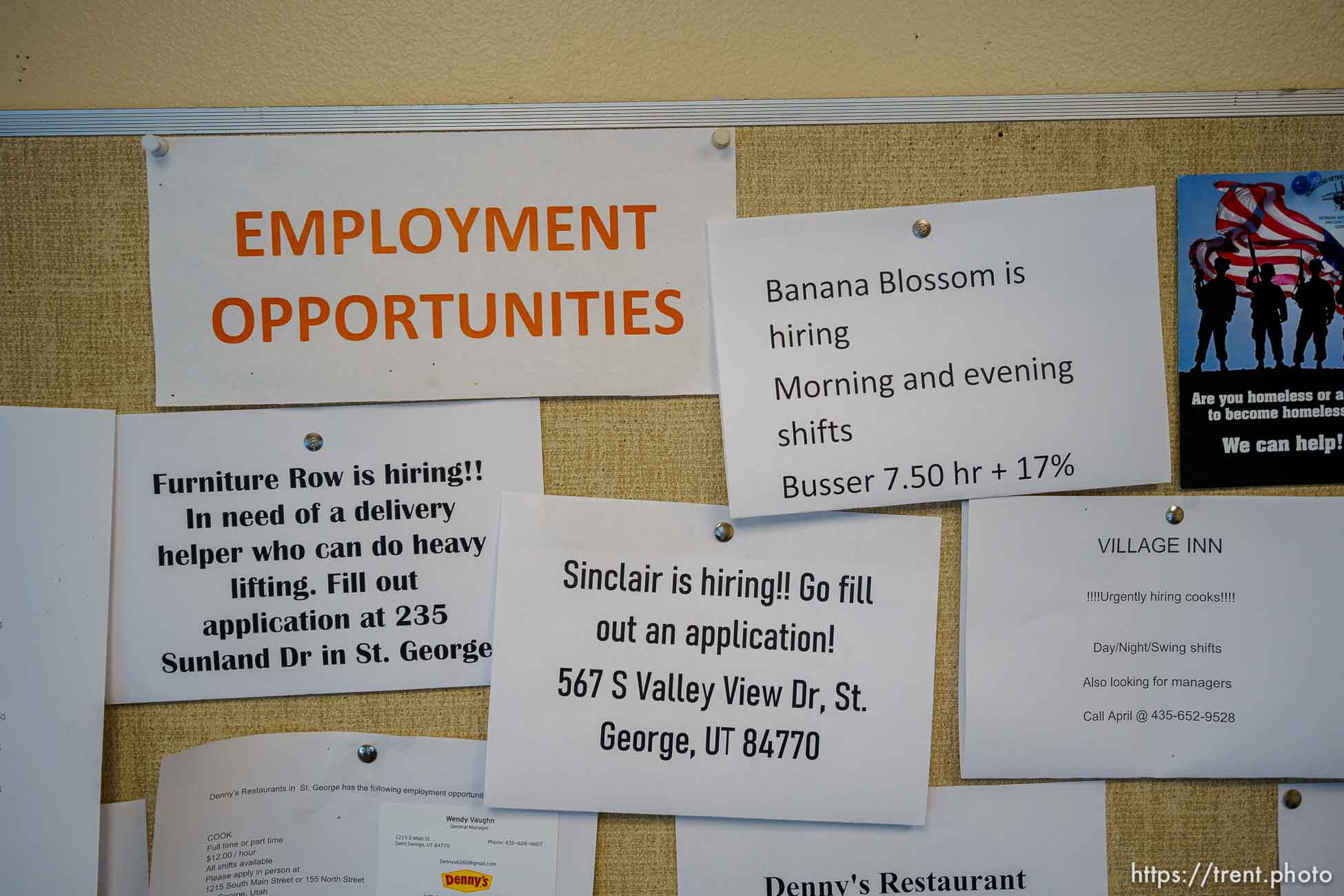 (Trent Nelson  |  The Salt Lake Tribune) Job listings at Switchpoint in St. George on Friday, June 11, 2021.