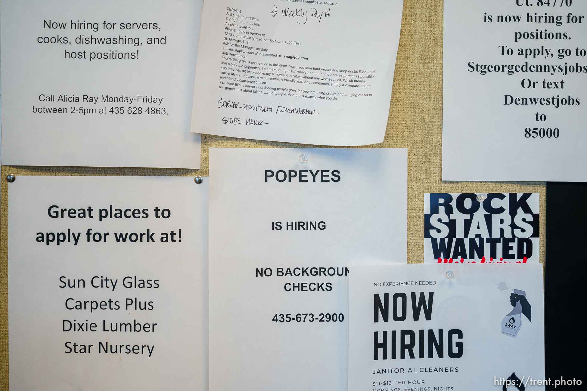 (Trent Nelson  |  The Salt Lake Tribune) Job listings at Switchpoint in St. George on Friday, June 11, 2021.