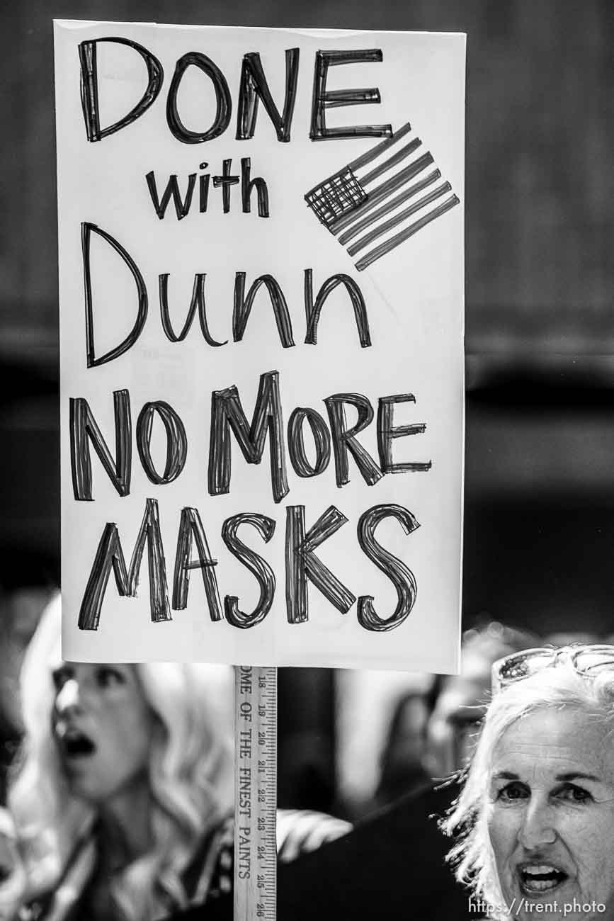 (Trent Nelson  |  The Salt Lake Tribune) Salt Lake County Council voted down Dr. Angela Dunn's mask ordinance for K-6 students, on Thursday, Aug. 12, 2021.