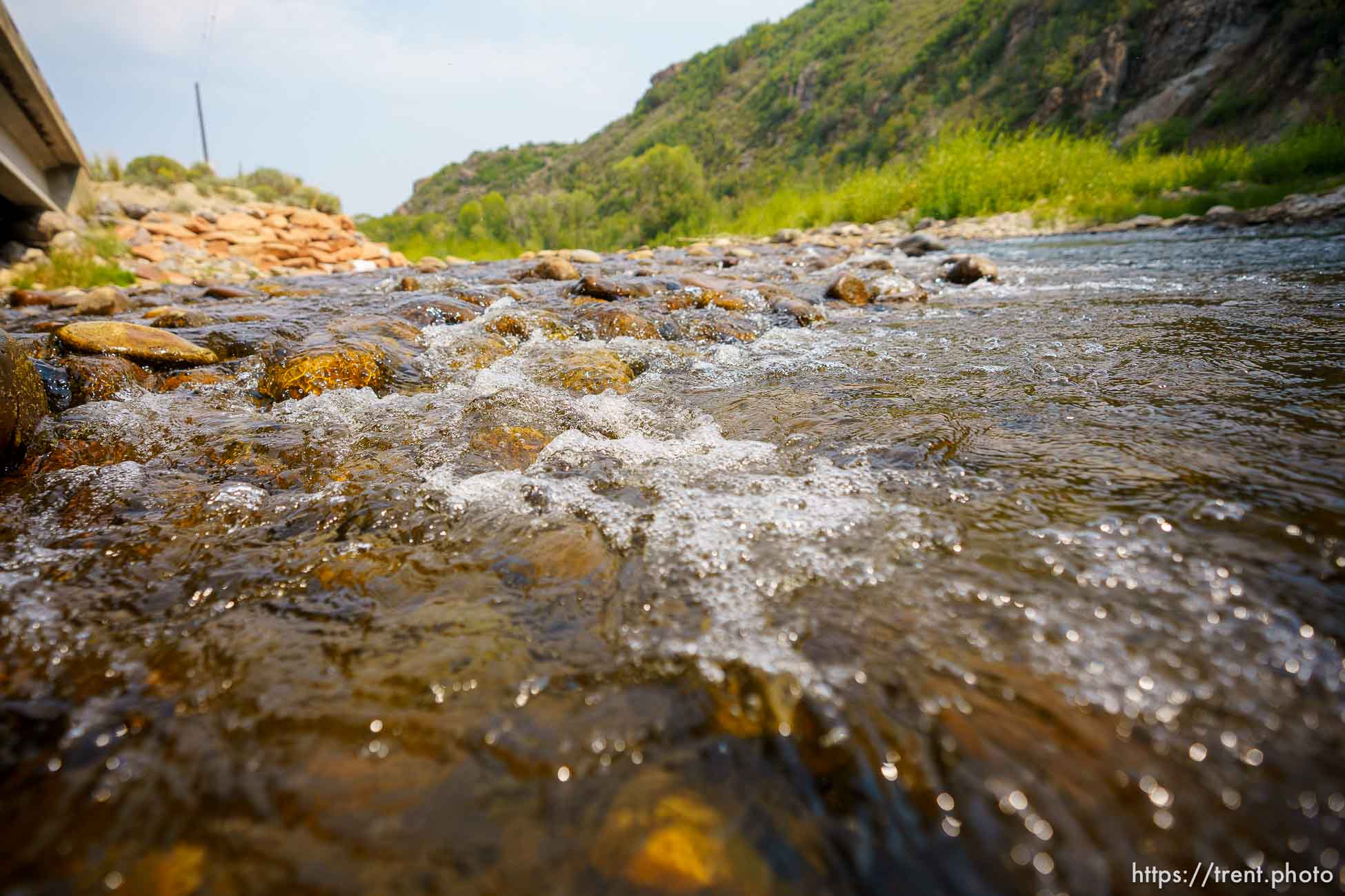 (Trent Nelson  |  The Salt Lake Tribune) A section of the Provo River near Victory Ranch in Woodland Valley on Tuesday, Aug. 17, 2021. 4th District Judge Derek Pullan reversed course from his prior rulings and concluded the public has no right to walk or touch the bottoms of streams crossing private land.