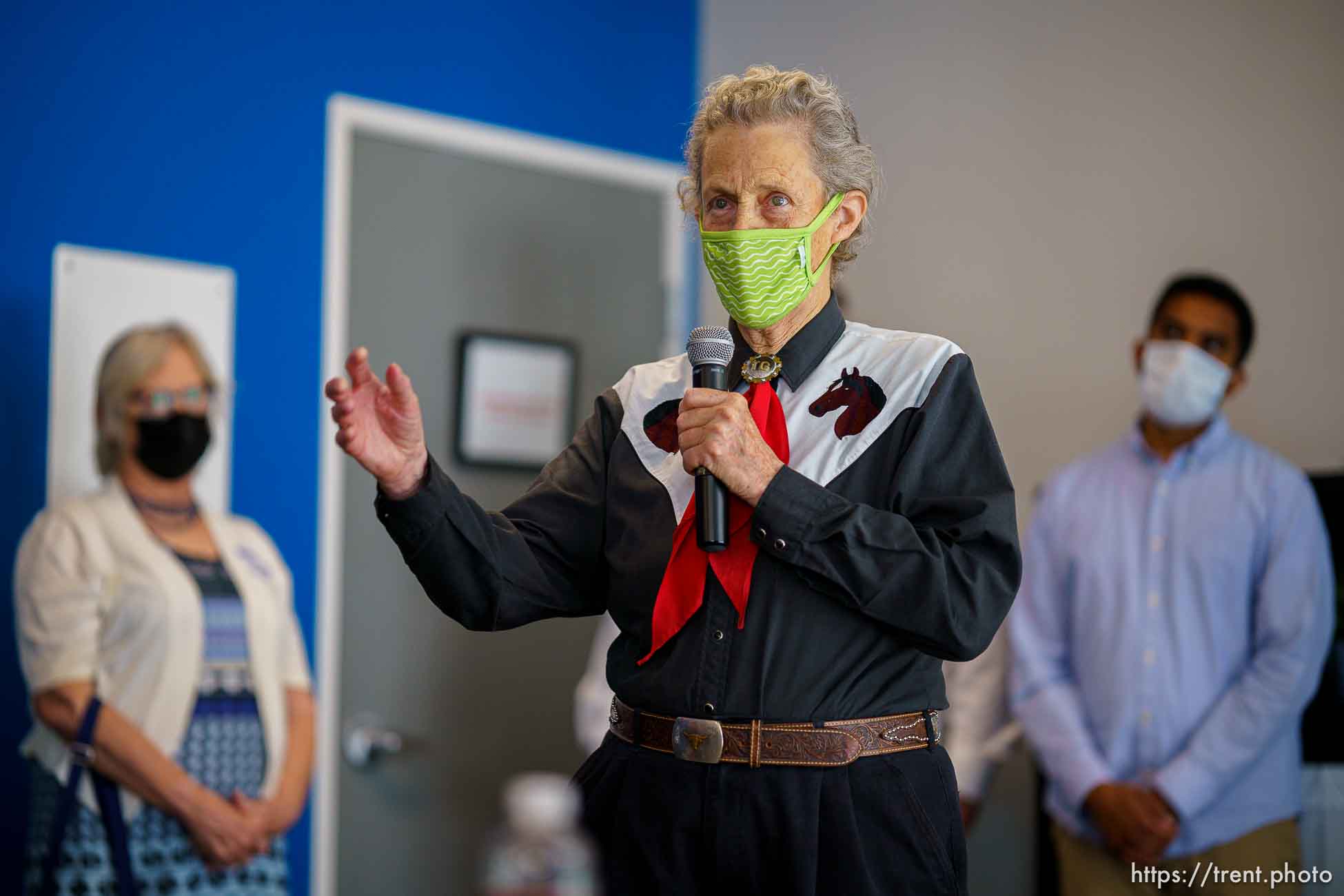 (Trent Nelson  |  The Salt Lake Tribune) Temple Grandin at the opening of auticon in Salt Lake City on Thursday, Aug. 26, 2021.