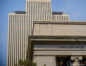 (Trent Nelson  |  The Salt Lake Tribune) LDS Church administration building in Salt Lake City on Thursday, Aug. 26, 2021.