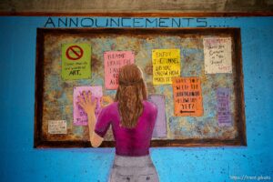 (Trent Nelson  |  The Salt Lake Tribune) Murals in tunnels along the Rail Trail in Park City on Wednesday, Sept. 1, 2021.