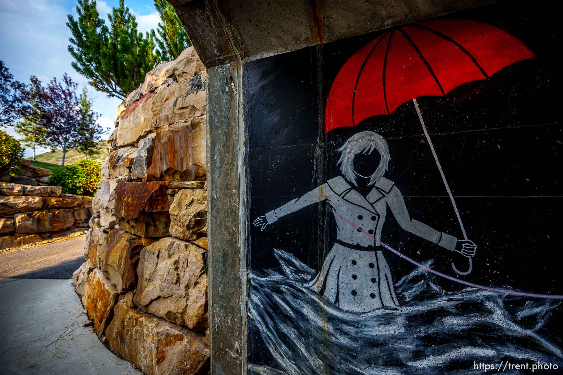 (Trent Nelson  |  The Salt Lake Tribune) Murals in tunnels along the Rail Trail in Park City on Wednesday, Sept. 1, 2021.