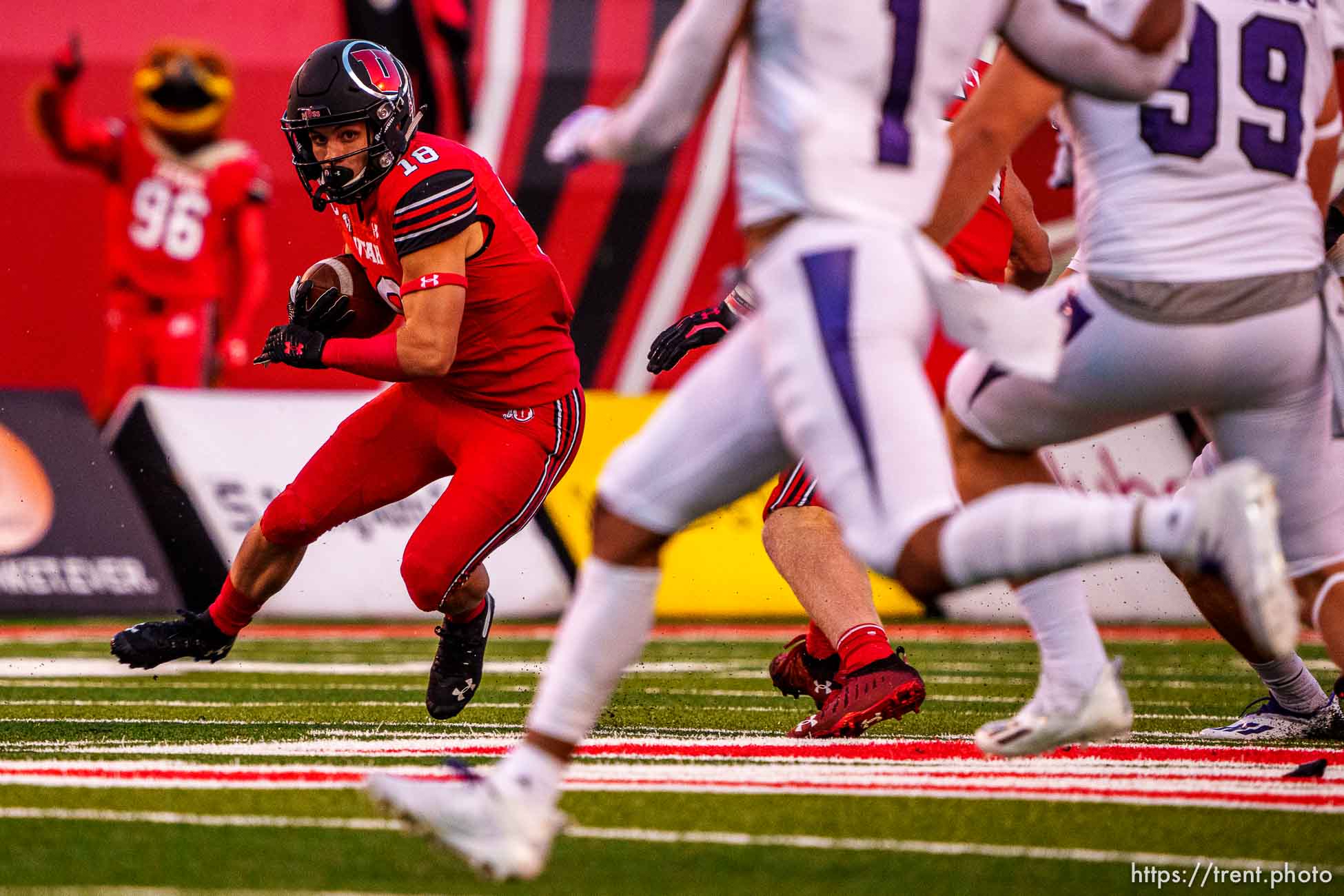 (Trent Nelson  |  The Salt Lake Tribune) Utah Utes wide receiver Britain Covey (18) returns a punt as the Utah Utes host the Weber State Wildcats in Salt Lake City on Thursday, Sept. 2, 2021.