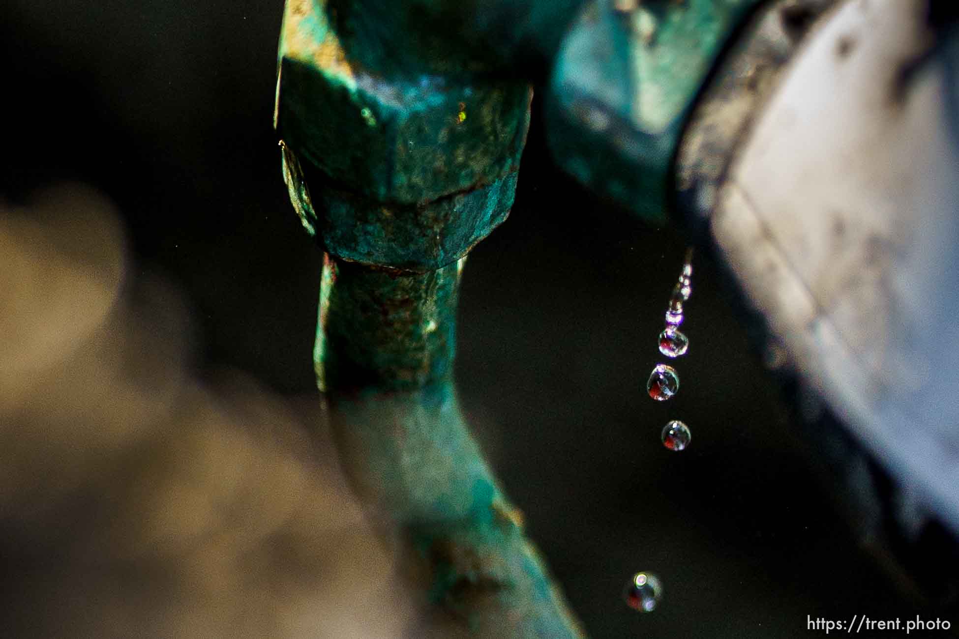 (Trent Nelson  |  The Salt Lake Tribune) A leaking water connection is replaced by a public utilities crew in Salt Lake City on Thursday, Sept. 9, 2021.