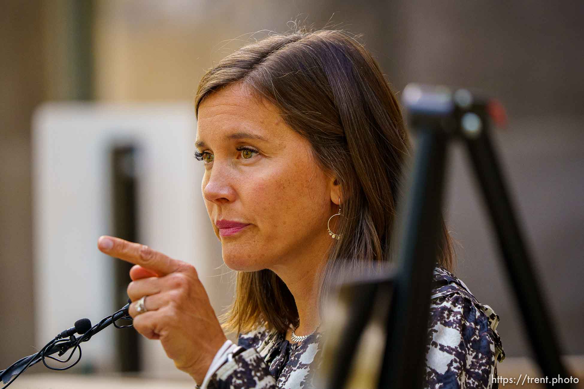 (Trent Nelson  |  The Salt Lake Tribune) Salt Lake City Mayor Erin Mendenhall speaks at a news conference regarding masks in schools in Salt Lake City on Monday, Sept. 13, 2021.