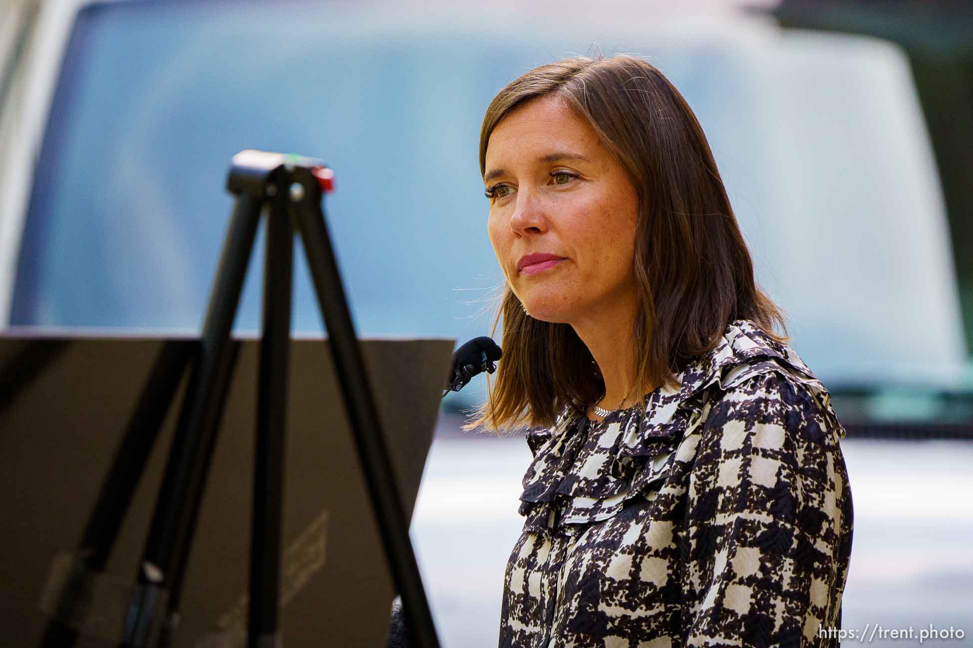 (Trent Nelson  |  The Salt Lake Tribune) Salt Lake City Mayor Erin Mendenhall speaks at a news conference regarding masks in schools in Salt Lake City on Monday, Sept. 13, 2021.