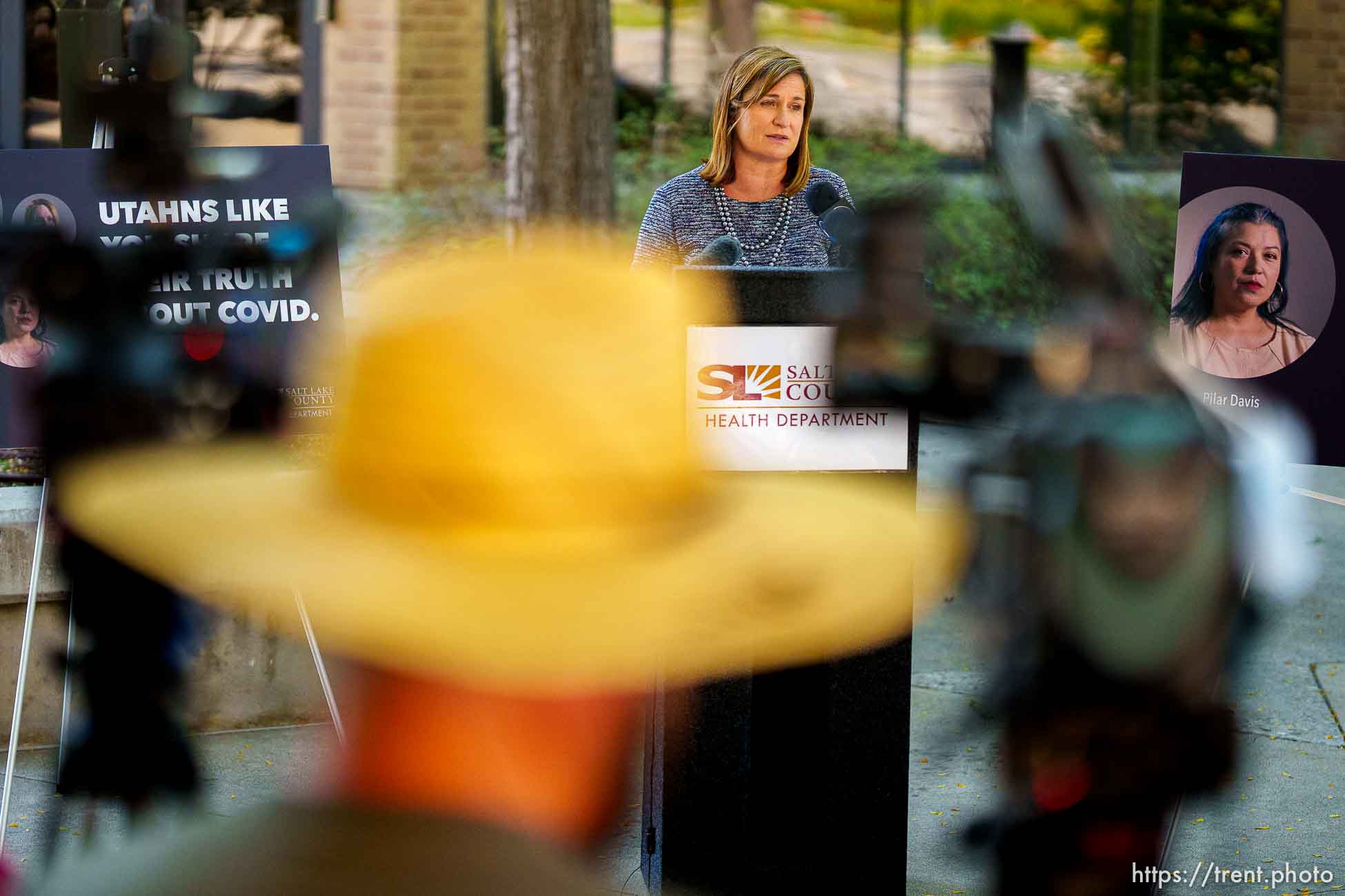 (Trent Nelson  |  The Salt Lake Tribune) Salt Lake County Mayor Jenny Wilson speaks at a news conference encouraging mask use in Salt Lake City on Tuesday, Sept. 14, 2021.