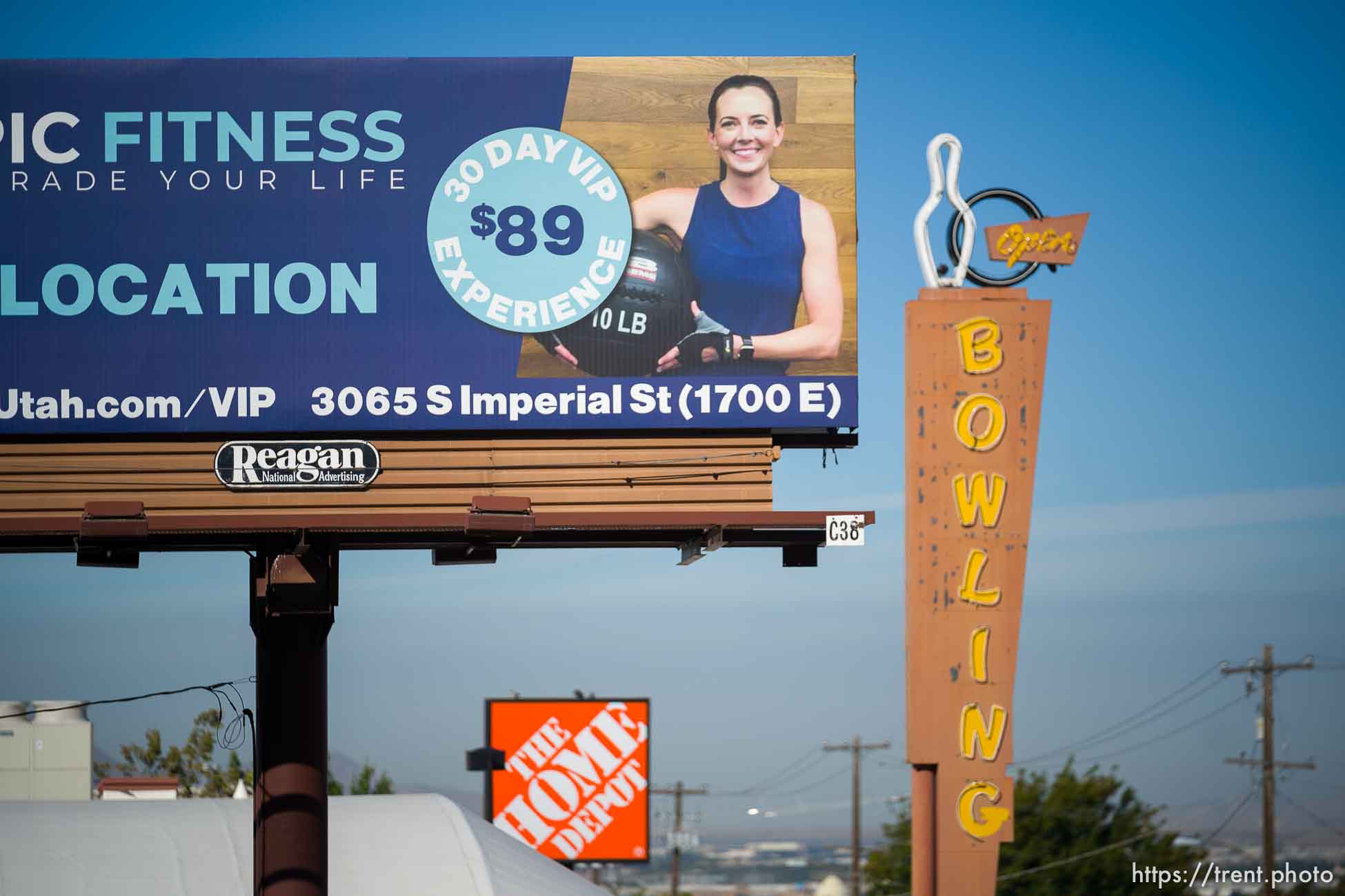 (Trent Nelson  |  The Salt Lake Tribune) Millcreek is considering a deal with Reagan Outdoor Advertising to remove traditional billboards and replace them with three digital billboards that would be at entry points to the new city center currently under construction. Wednesday, Sept. 22, 2021.