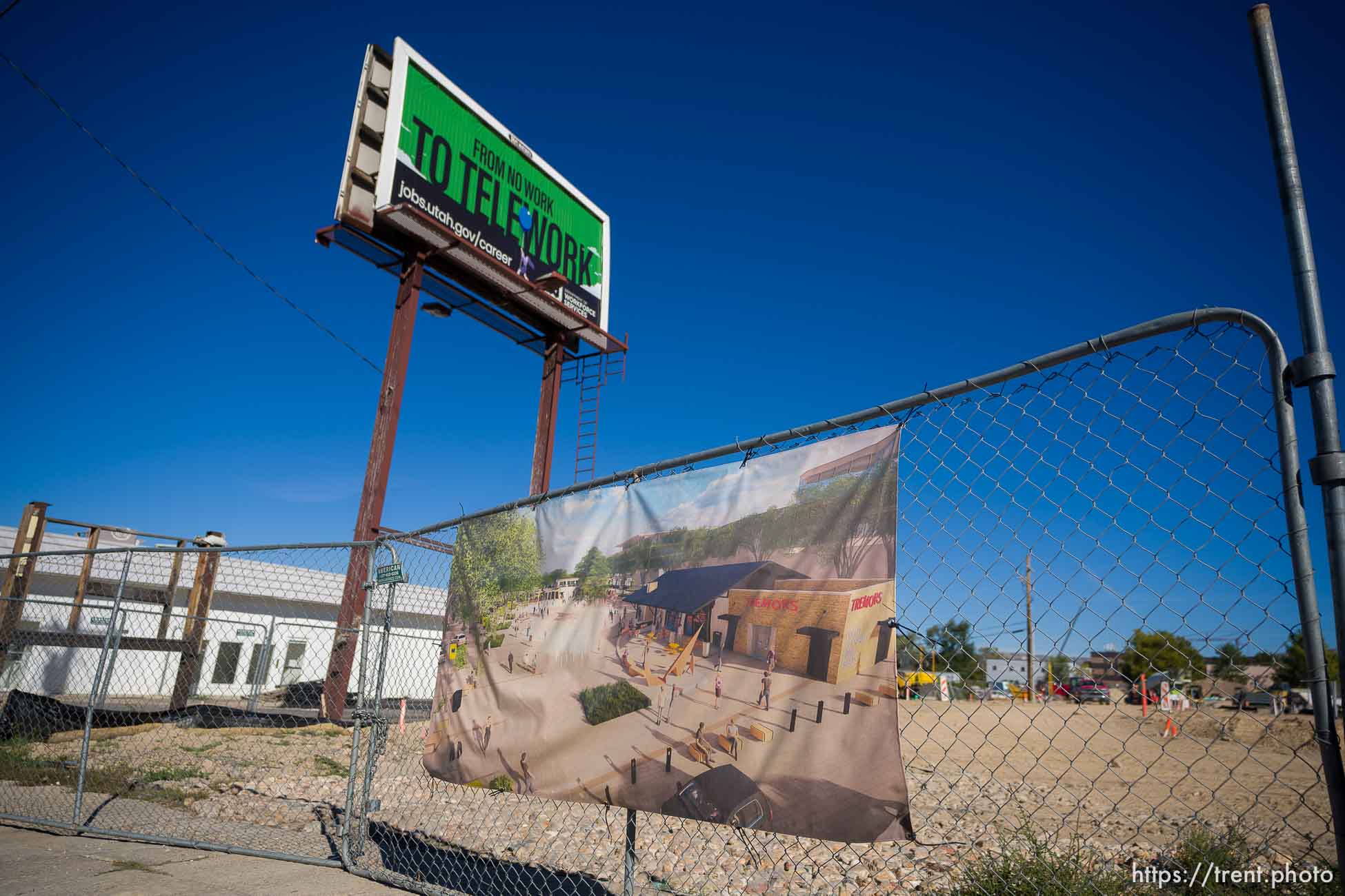 (Trent Nelson  |  The Salt Lake Tribune) Millcreek is considering a deal with Reagan Outdoor Advertising to remove traditional billboards and replace them with three digital billboards that would be at entry points to the new city center currently under construction. Wednesday, Sept. 22, 2021.