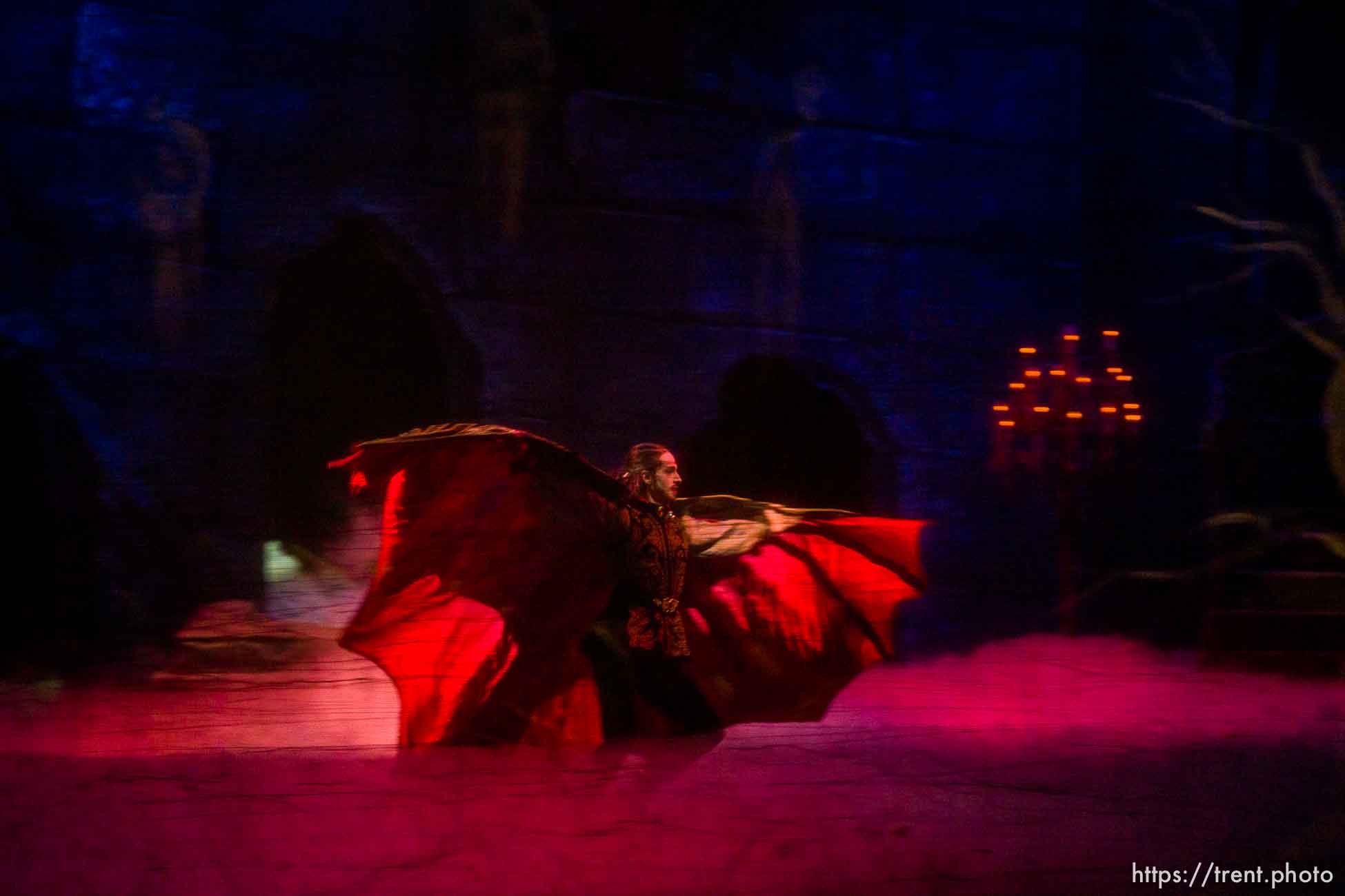 (Trent Nelson  |  The Salt Lake Tribune) Dress rehearsal for Ballet West's Dracula, at the Capitol Theatre in Salt Lake City on Thursday, Oct. 21, 2021.