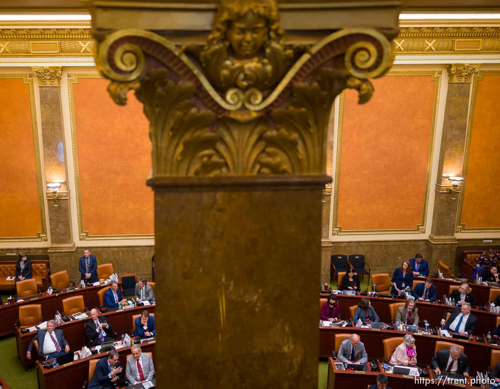 (Trent Nelson  |  The Salt Lake Tribune) Lawmakers in the House Chamber during a special legislative session, at the State Capitol in Salt Lake City on Tuesday, Nov. 9, 2021.