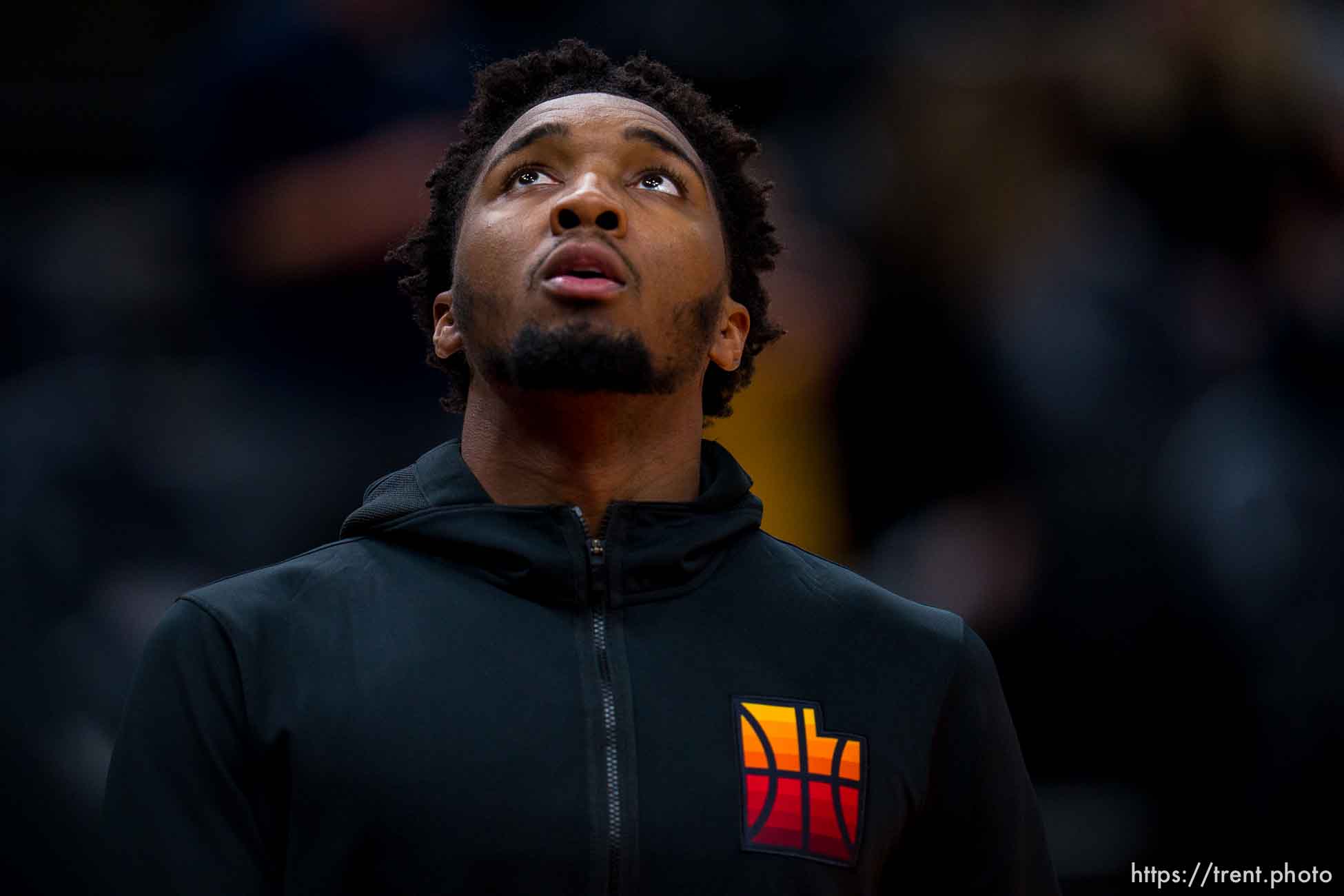 (Trent Nelson  |  The Salt Lake Tribune) Utah Jazz guard Donovan Mitchell (45) as the Utah Jazz host the Miami Heat, NBA basketball in Salt Lake City on Saturday, Nov. 13, 2021.