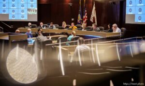 (Trent Nelson  |  The Salt Lake Tribune) 
at a Salt Lake County Council meeting in Salt Lake City on Tuesday, Dec. 7, 2021.