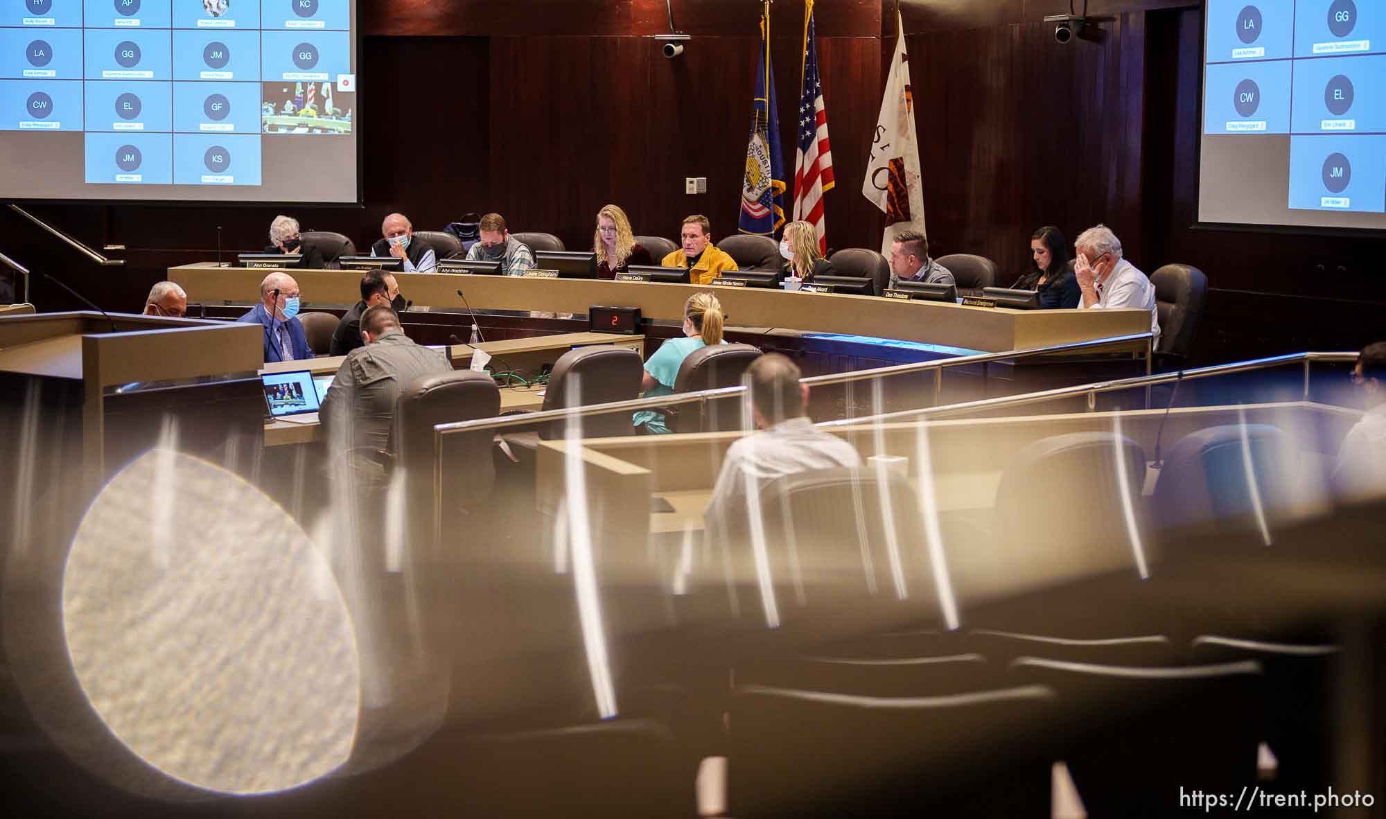 (Trent Nelson  |  The Salt Lake Tribune) 
at a Salt Lake County Council meeting in Salt Lake City on Tuesday, Dec. 7, 2021.