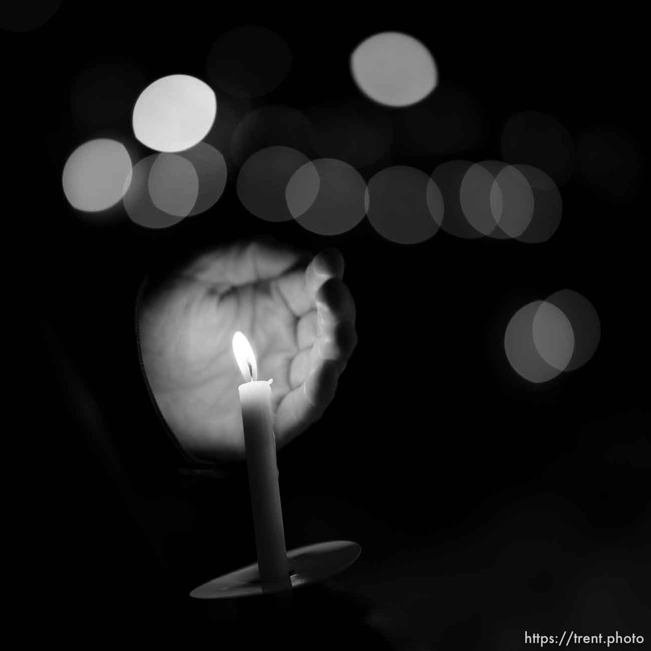 (Trent Nelson  |  The Salt Lake Tribune) A vigil for 117 people who died in Salt Lake City while experiencing homelessness in the last year, on Tuesday, Dec. 21, 2021.