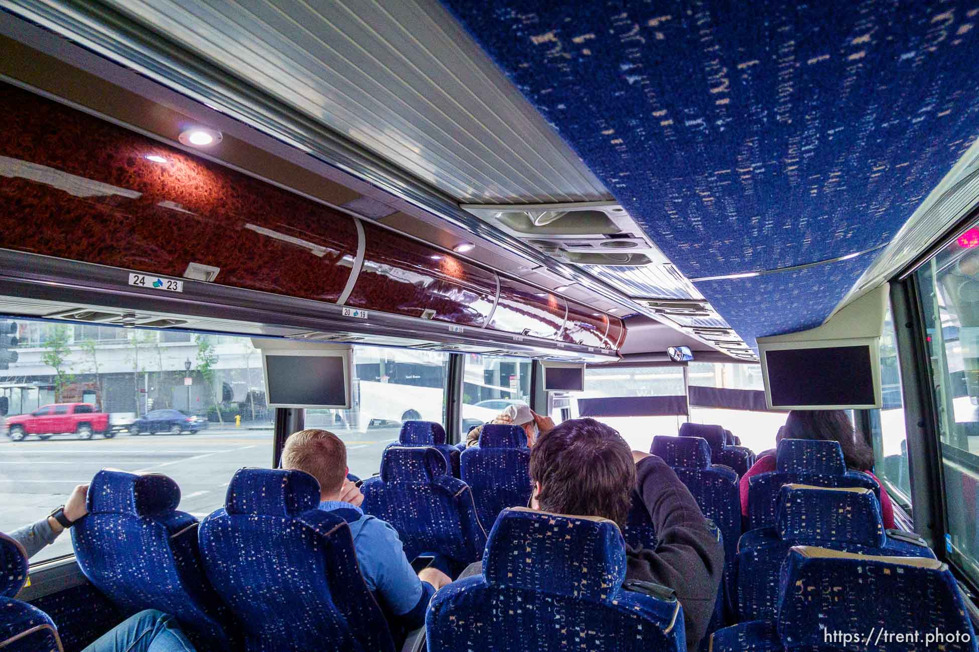 media bus to disneyland on Monday, Dec. 27, 2021.