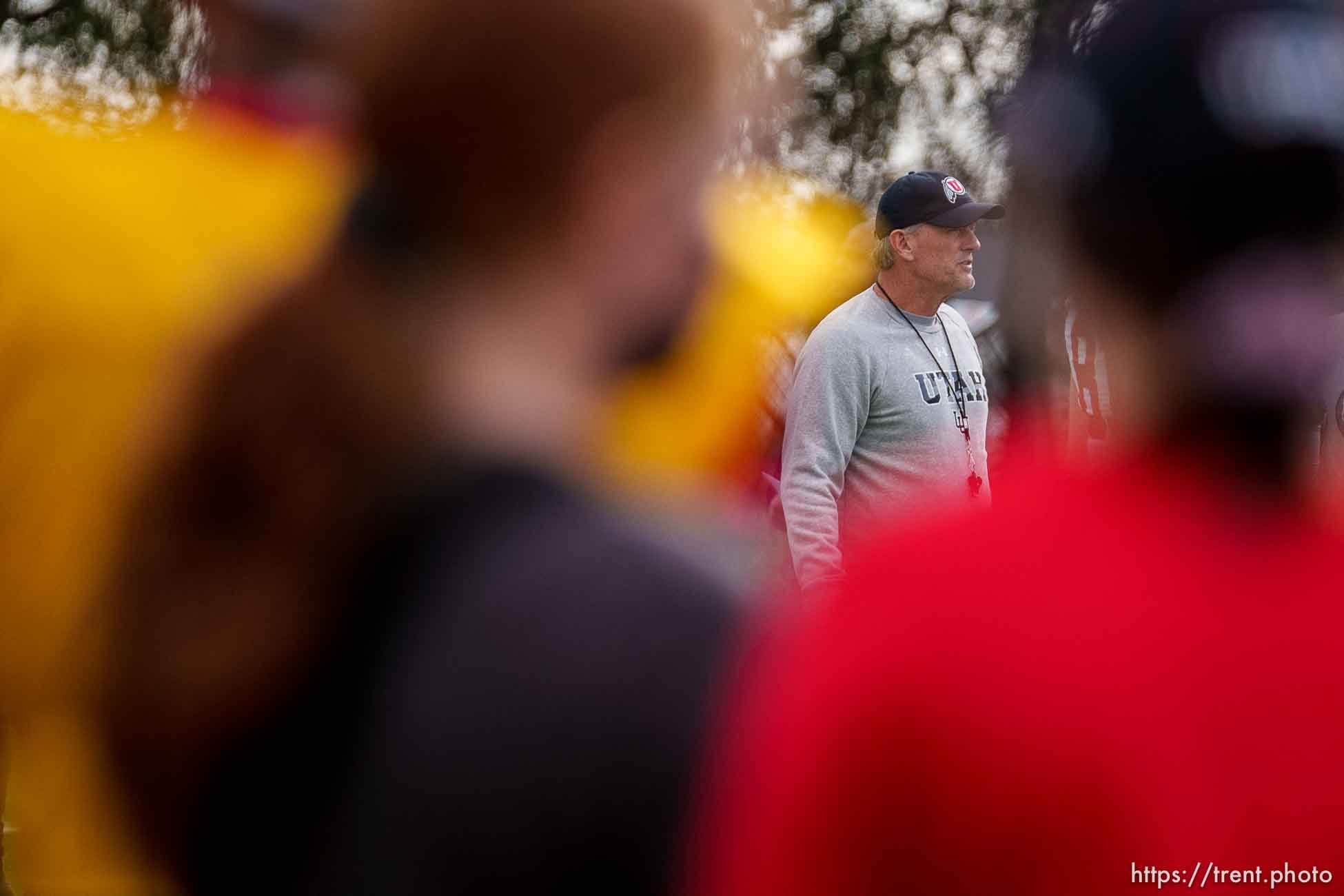 (Trent Nelson  |  The Salt Lake Tribune) Utah football coach Kyle Whittingham as the University of Utah football team practices for the Rose Bowl at Dignity Health Sports Park in Carson, Calif., on Tuesday, Dec. 28, 2021.