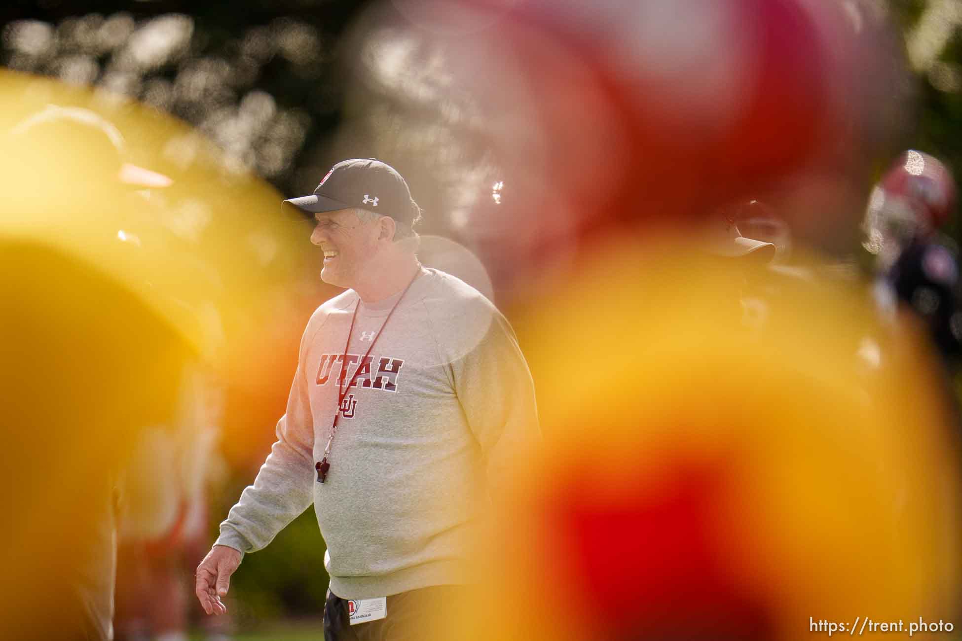 (Trent Nelson  |  The Salt Lake Tribune) 
as the University of Utah football team practices for the Rose Bowl at Dignity Health Sports Park in Carson, Calif., on Tuesday, Dec. 28, 2021.