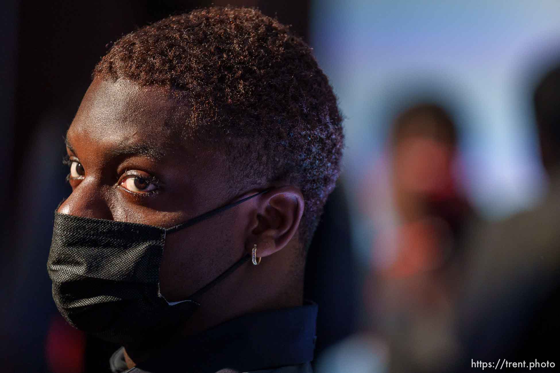 (Trent Nelson  |  The Salt Lake Tribune) Utah football defensive back Clark Phillips III at a Rose Bowl media session in Los Angeles, Calif., on Wednesday, Dec. 29, 2021.