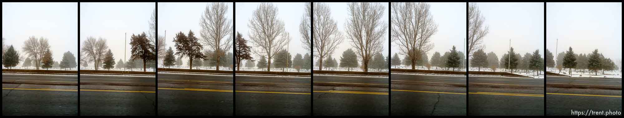 roads. Driving from Roosevelt to Helper through Ashley National Forest, Wednesday January 20, 2016.