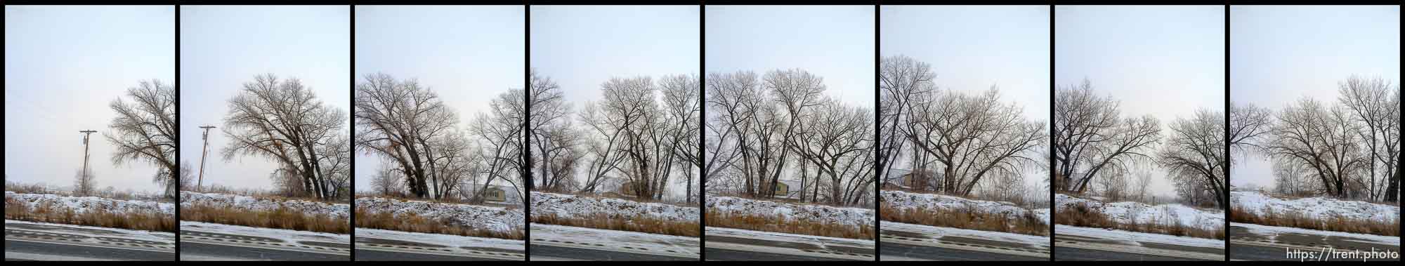 roads. Driving from Roosevelt to Helper through Ashley National Forest, Wednesday January 20, 2016.