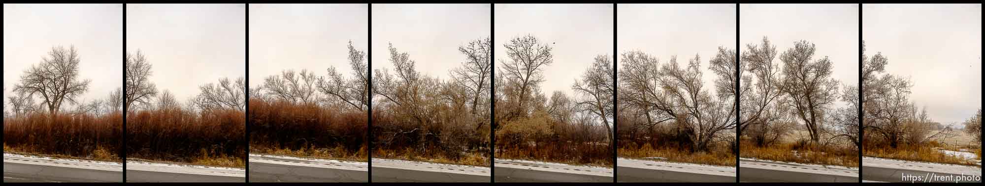 roads. Driving from Roosevelt to Helper through Ashley National Forest, Wednesday January 20, 2016.