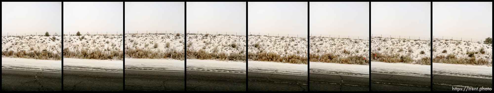 roads. Driving from Roosevelt to Helper through Ashley National Forest, Wednesday January 20, 2016.