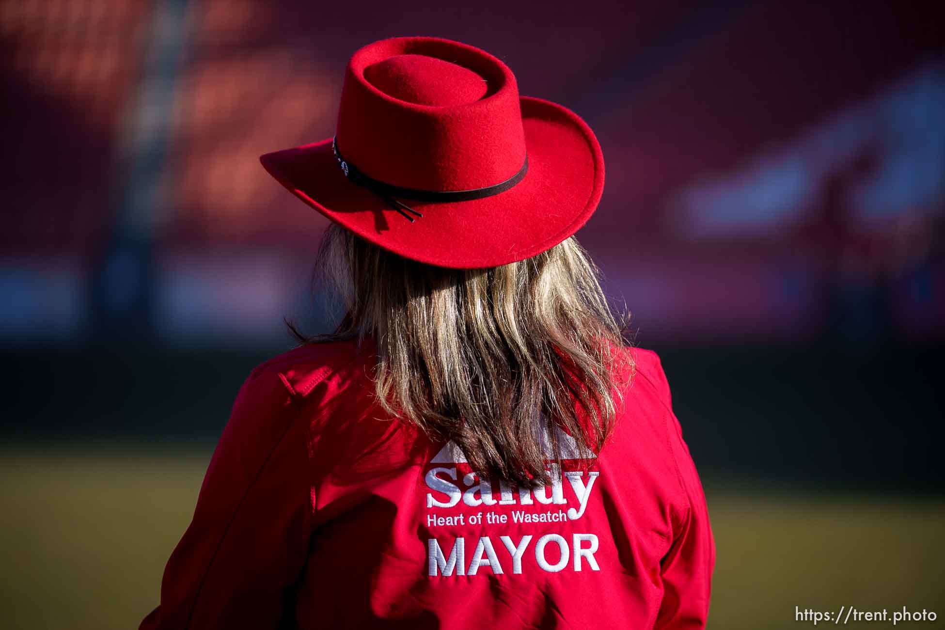 (Trent Nelson  |  The Salt Lake Tribune) New Sandy mayor Monica Zoltanski tours Rio Tinto Stadium in Sandy on Wednesday, Jan. 12, 2022.