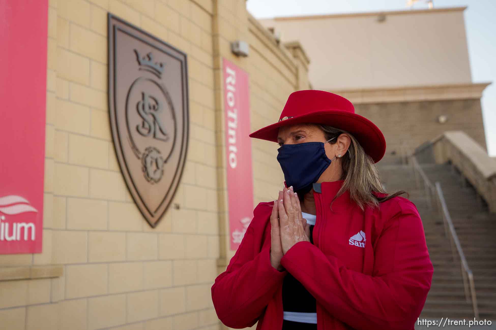 (Trent Nelson  |  The Salt Lake Tribune) New Sandy mayor Monica Zoltanski tours Rio Tinto Stadium in Sandy on Wednesday, Jan. 12, 2022.