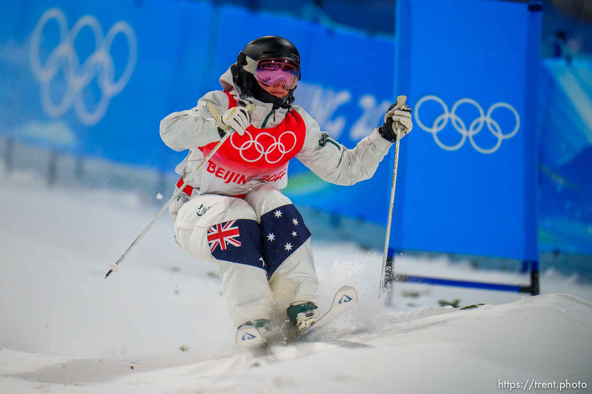 (Trent Nelson  |  The Salt Lake Tribune) 
 Sophie Ash (Australia)  at Zhangjiakou Genting Snow Park during the 2022 Beijing Winter Olympics on Thursday, Feb. 3, 2022.