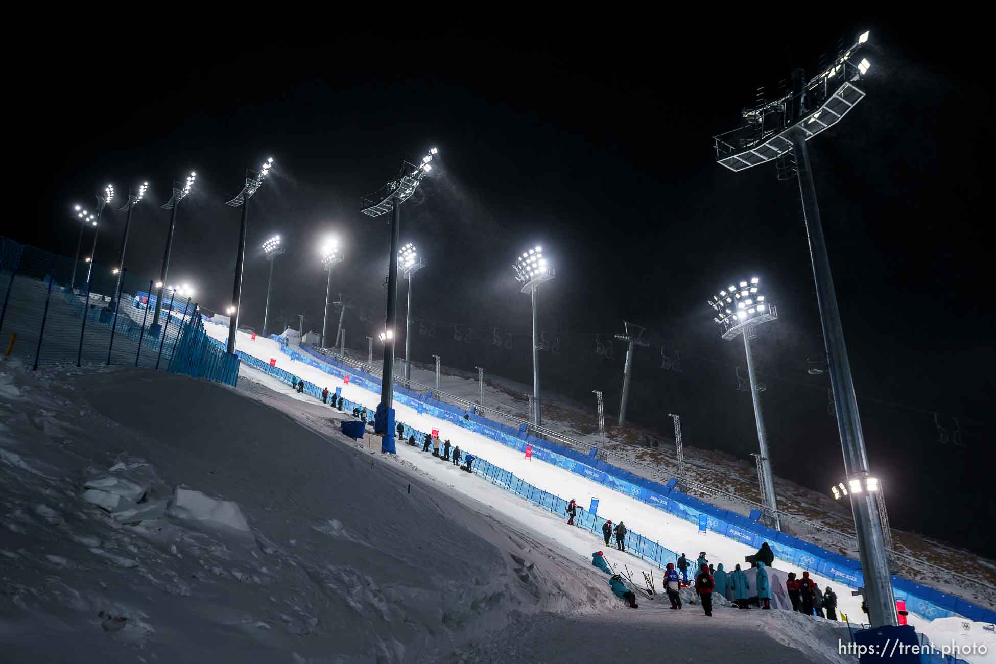 (Trent Nelson  |  The Salt Lake Tribune) The moguls course at Zhangjiakou Genting Snow Park during the 2022 Beijing Winter Olympics on Thursday, Feb. 3, 2022.