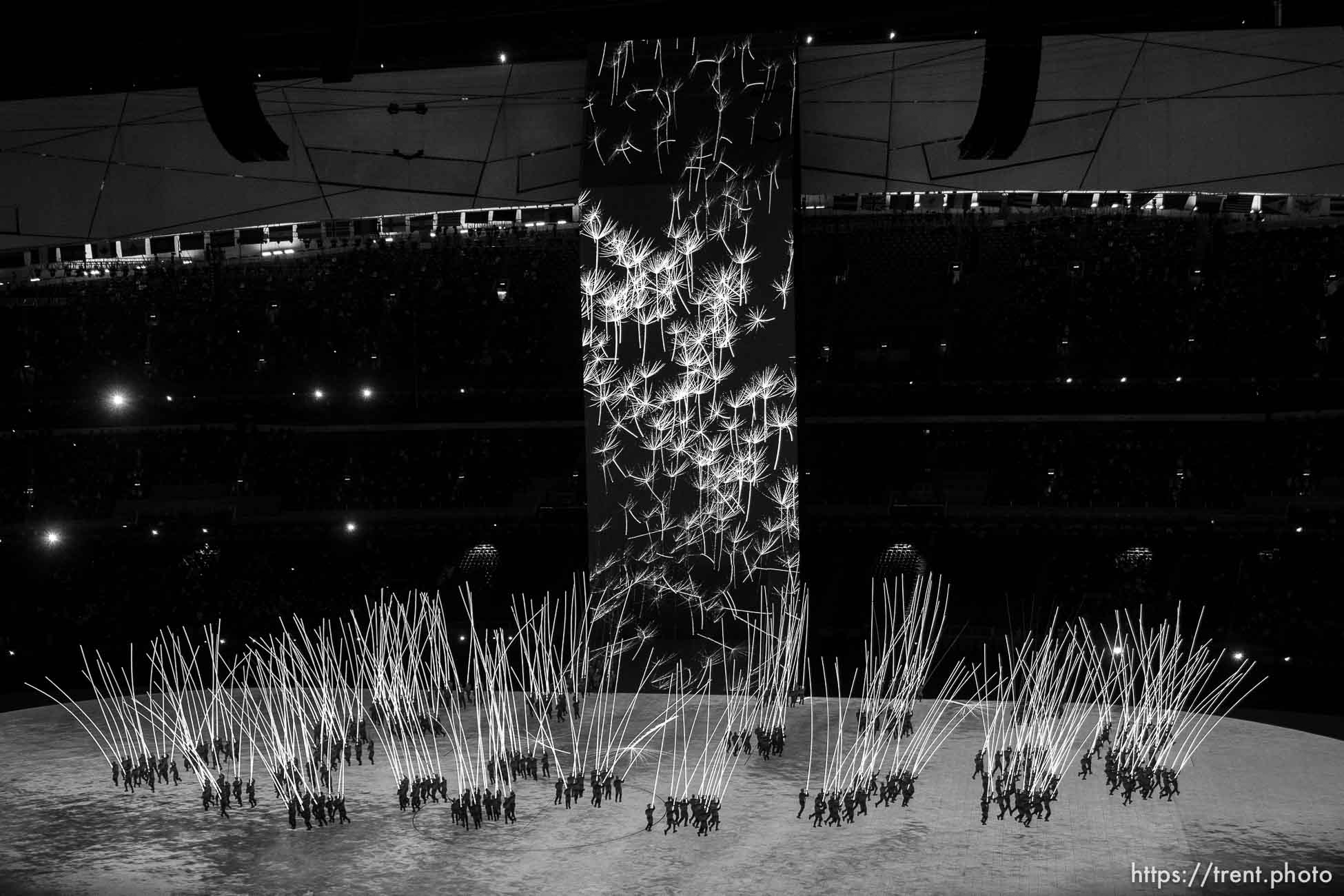 (Trent Nelson  |  The Salt Lake Tribune) The Opening Ceremony of the 2022 Winter Olympics at the National Stadium ,the Bird's Nest, in Beijing on Friday, Feb. 4, 2022.