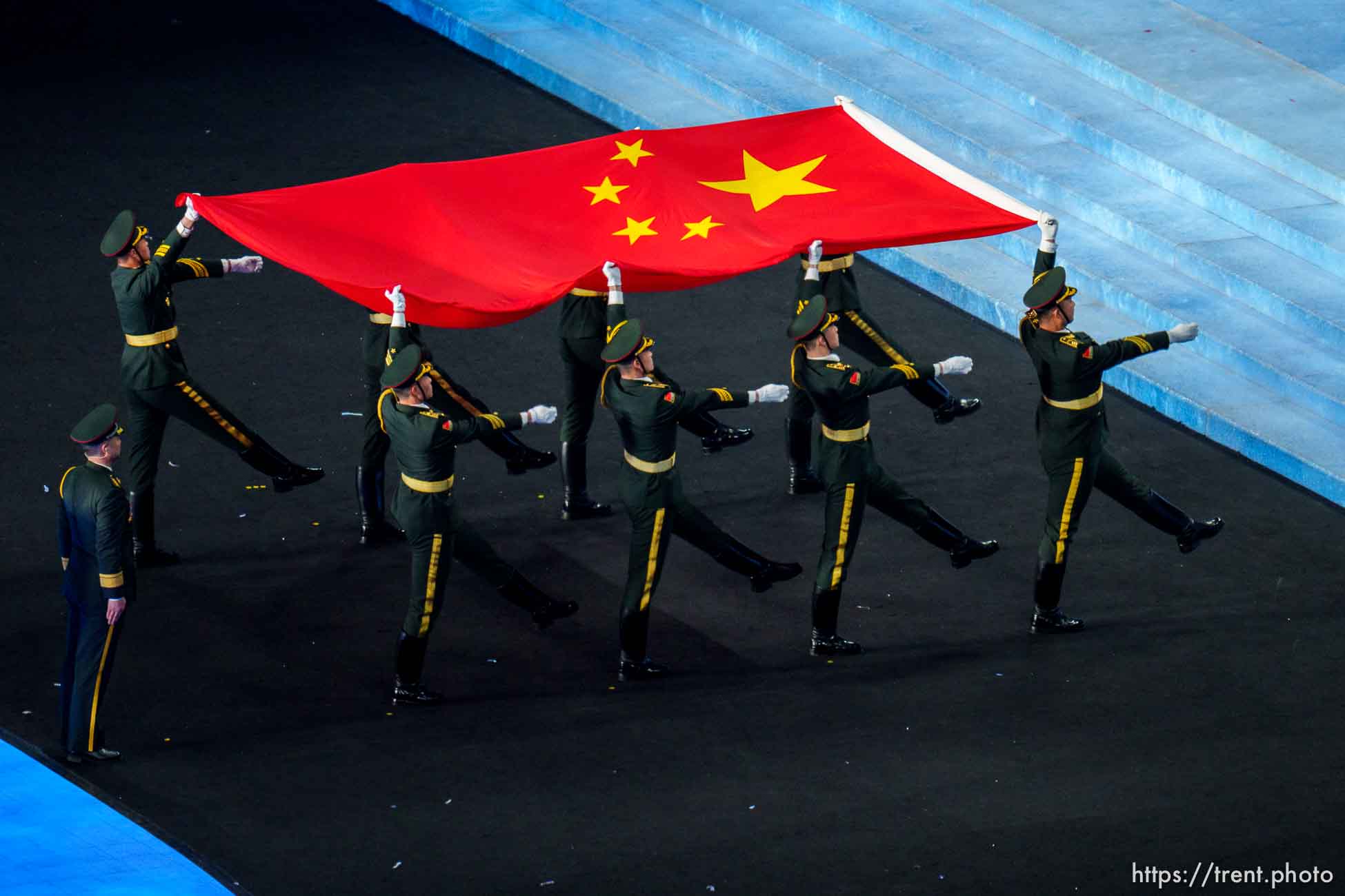 (Trent Nelson  |  The Salt Lake Tribune) 
during the opening ceremony of the 2022 Winter Olympics at the National Stadium ,the Bird's Nest, in Beijing on Friday, Feb. 4, 2022.