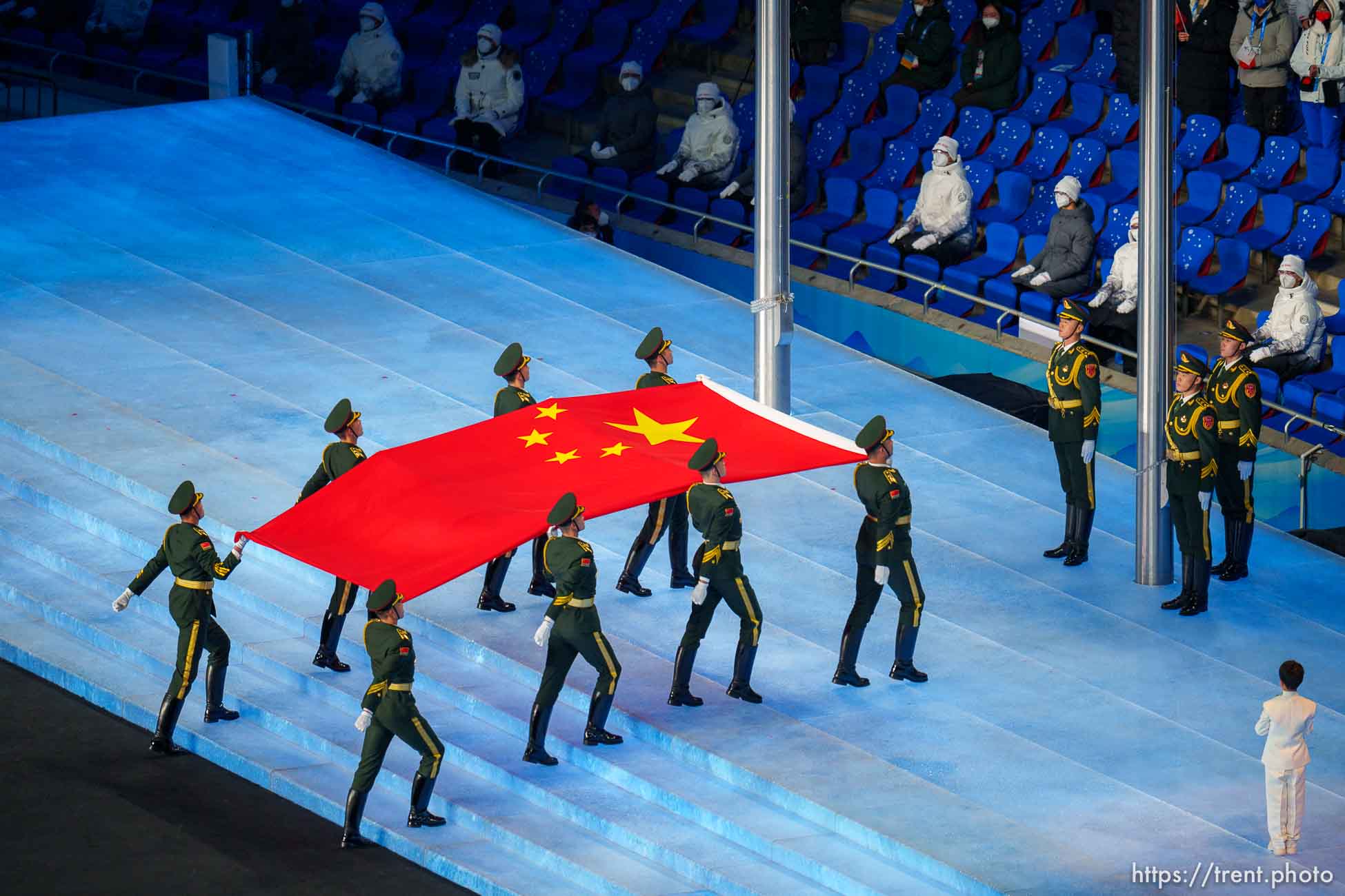 (Trent Nelson  |  The Salt Lake Tribune) 
during the Opening Ceremony of the 2022 Winter Olympics at the National Stadium ,the Bird's Nest, in Beijing on Friday, Feb. 4, 2022.