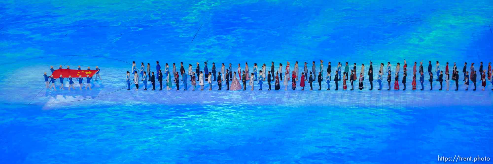 (Trent Nelson  |  The Salt Lake Tribune) 
during the opening ceremony of the 2022 Winter Olympics at the National Stadium ,the Bird's Nest, in Beijing on Friday, Feb. 4, 2022.